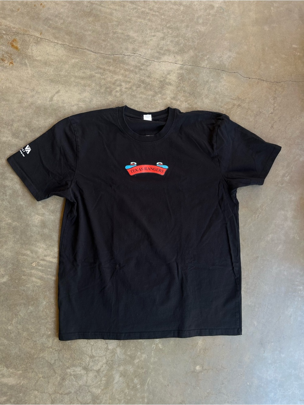 Texas Rangers Black Short-Sleeve Logo Tee